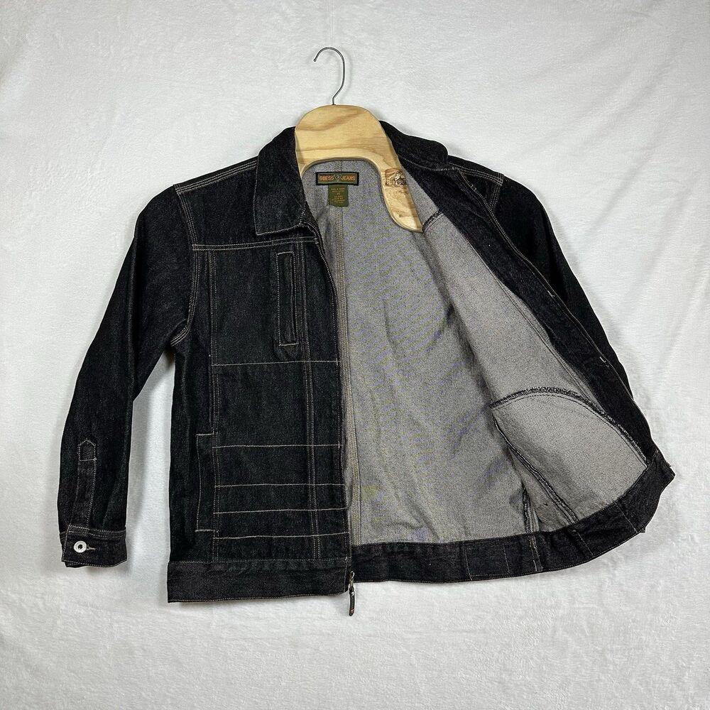 Vintage Guess Denim Jacket Women’s L  Men’s S/M Dark Wash Contrast Stitch Y2K